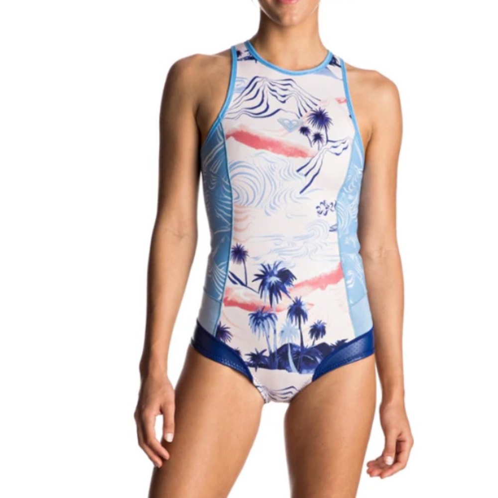 Roxy 1mm Popsurf Racerback spring suit  / neoprene swimsuit rashgaurd